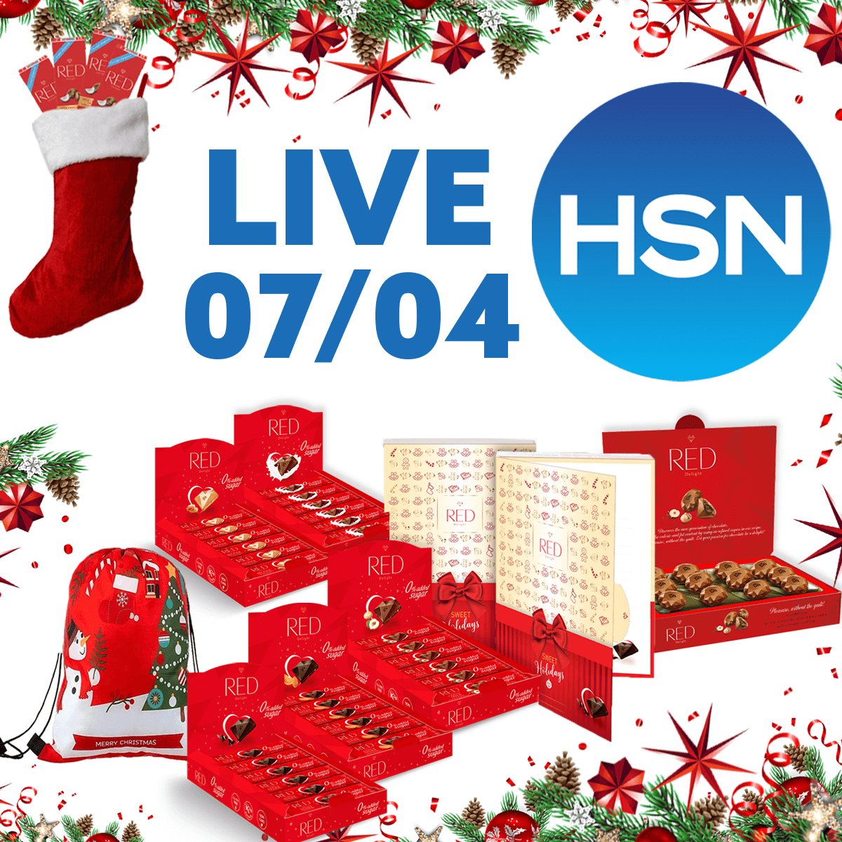 HSN Live Feat. RED For Christmas in July 07/04/2023 RED